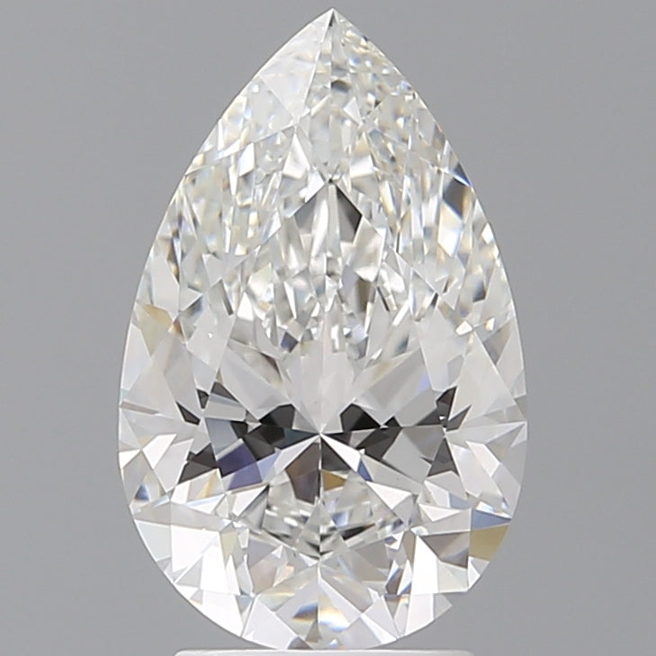 3.04 Carat Pear Shaped, Ideal Cut, F Color, VVS2 Clarity, IGI Certified Lab Grown Diamond