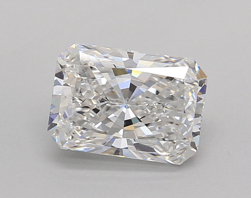 1.52 Carat Radiant Shaped, Excellent Cut, E Color, VVS2 Clarity, IGI Certified Lab Grown Diamond