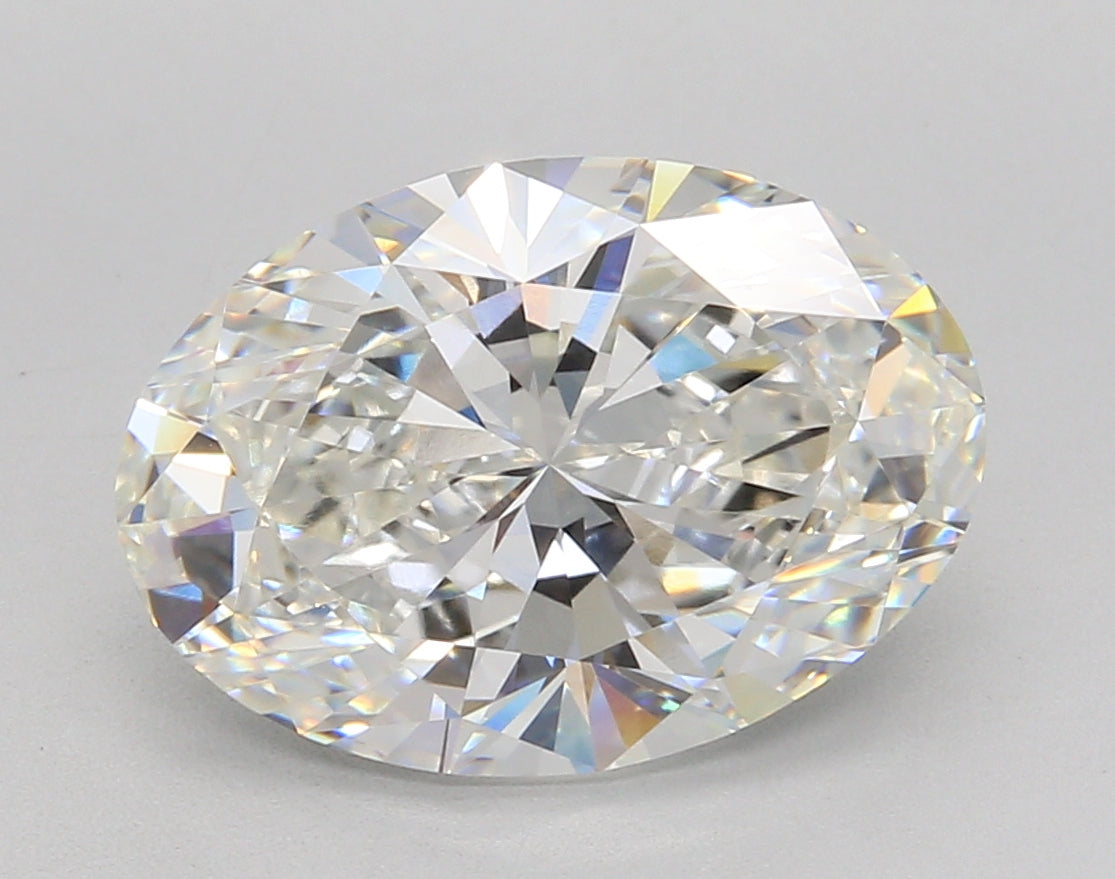 4.07 Carat Oval Shaped, Ideal Cut, F Color, VVS1 Clarity, IGI Certified Lab Grown Diamond