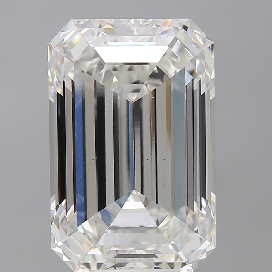 10.08 Carat Emerald Shaped, Ideal Cut, F Color, VS1 Clarity, IGI Certified Lab Grown Diamond