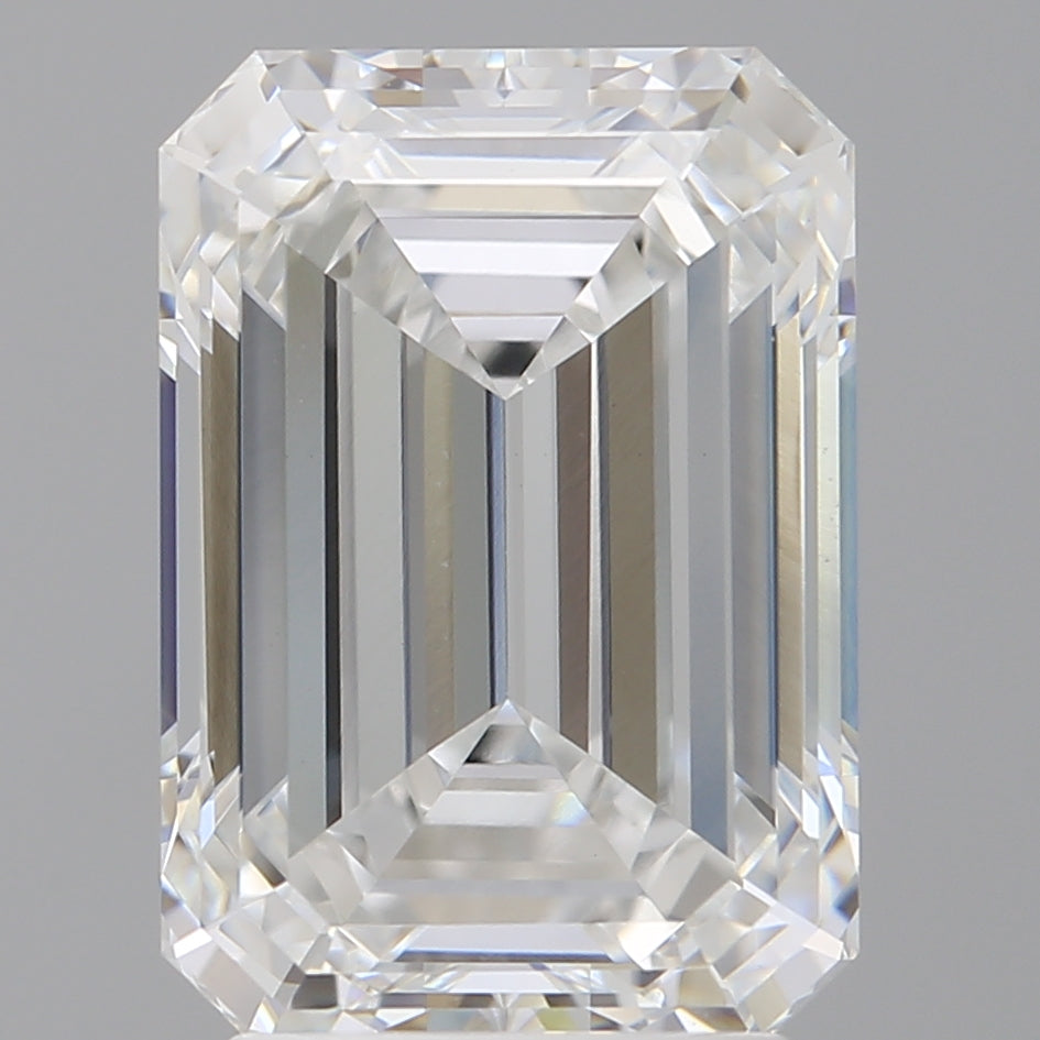 3.58 Carat Emerald Shaped, Ideal Cut, E Color, VVS2 Clarity, IGI Certified Lab Grown Diamond