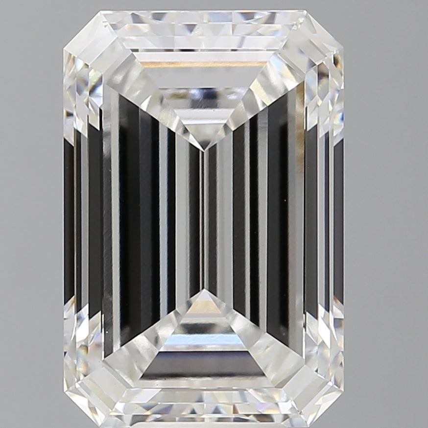 9.58 Carat Emerald Shaped, Excellent Cut, F Color, VVS2 Clarity, IGI Certified Lab Grown Diamond