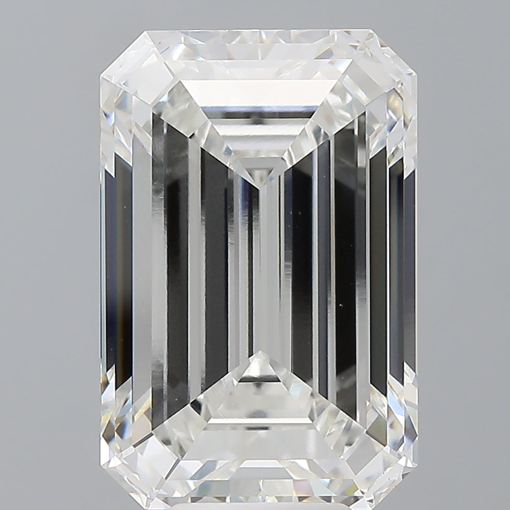 9.06 Carat Emerald Shaped, Ideal Cut, F Color, VVS2 Clarity, IGI Certified Lab Grown Diamond