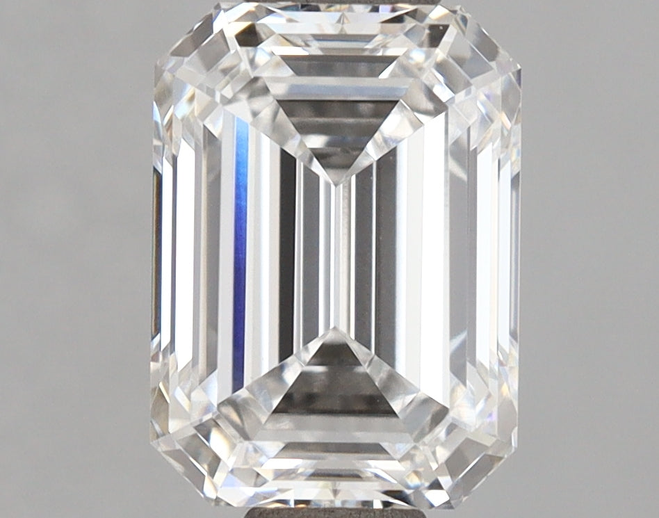 1.45 Carat Emerald Shaped, Ideal Cut, E Color, IF Clarity, IGI Certified Lab Grown Diamond