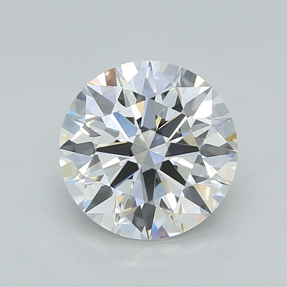 2.55 Carat Round Shaped, Ideal Cut, D Color, VVS2 Clarity, IGI Certified Lab Grown Diamond