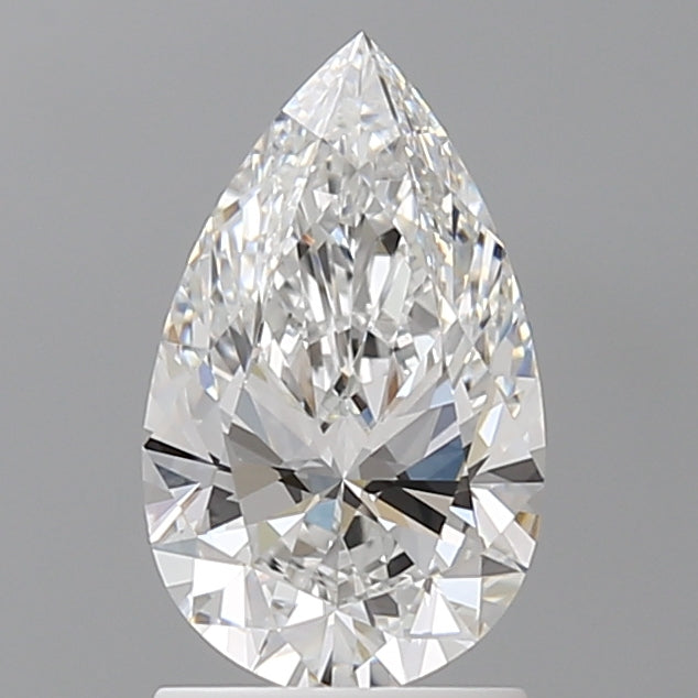 1.60 Carat Pear Shaped, Ideal Cut, E Color, VVS2 Clarity, IGI Certified Lab Grown Diamond