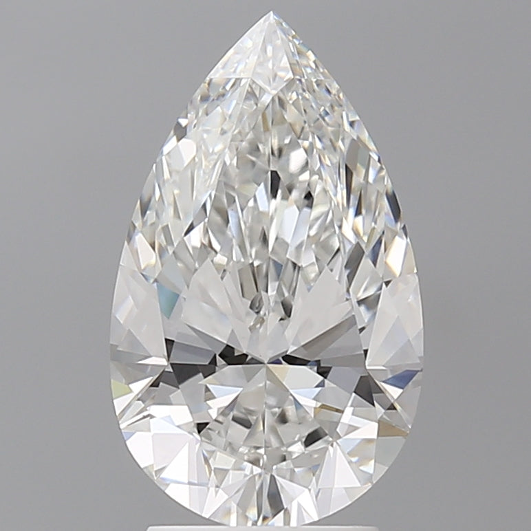 3.10 Carat Pear Shaped, Ideal Cut, F Color, VVS2 Clarity, IGI Certified Lab Grown Diamond