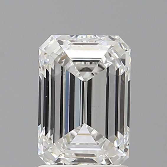 1.58 Carat Emerald Shaped, Ideal Cut, D Color, VVS2 Clarity, IGI Certified Lab Grown Diamond