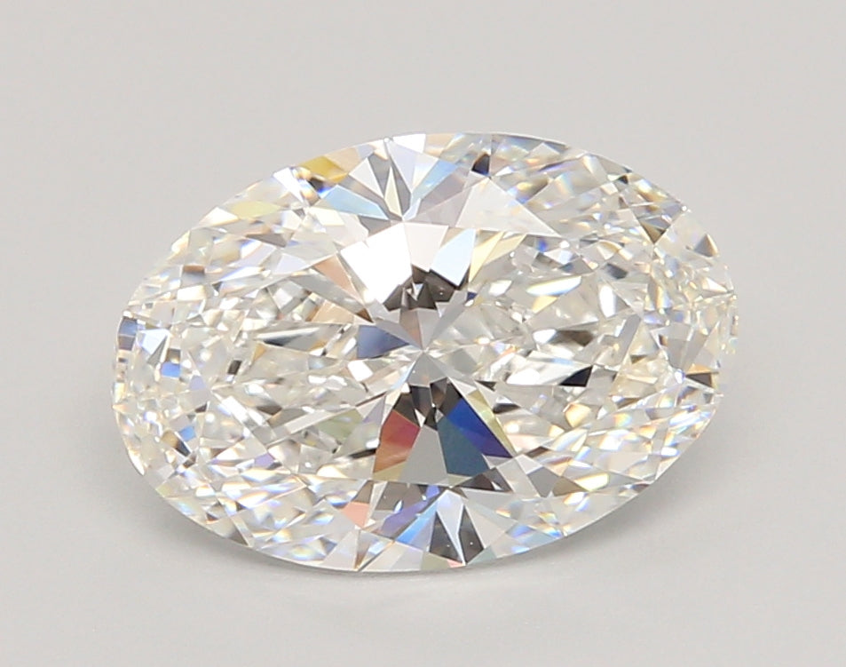 3.05 Carat Oval Shaped, Ideal Cut, E Color, VVS2 Clarity, IGI Certified Lab Grown Diamond