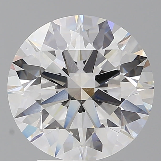 3.57 Carat Round Shaped, Ideal Cut, F Color, VVS2 Clarity, IGI Certified Lab Grown Diamond