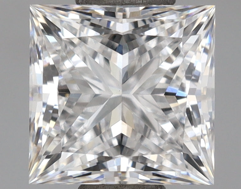 1.14 Carat Princess Shaped, Ideal Cut, D Color, VVS2 Clarity, IGI Certified Lab Grown Diamond