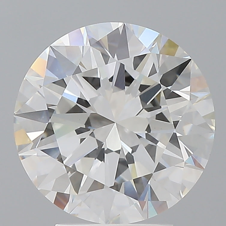 3.95 Carat Round Shaped, Excellent Cut, F Color, VVS2 Clarity, IGI Certified Lab Grown Diamond