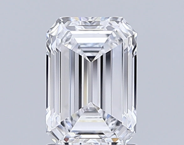 1.52 Carat Emerald Shaped, Ideal Cut, D Color, VVS2 Clarity, IGI Certified Lab Grown Diamond