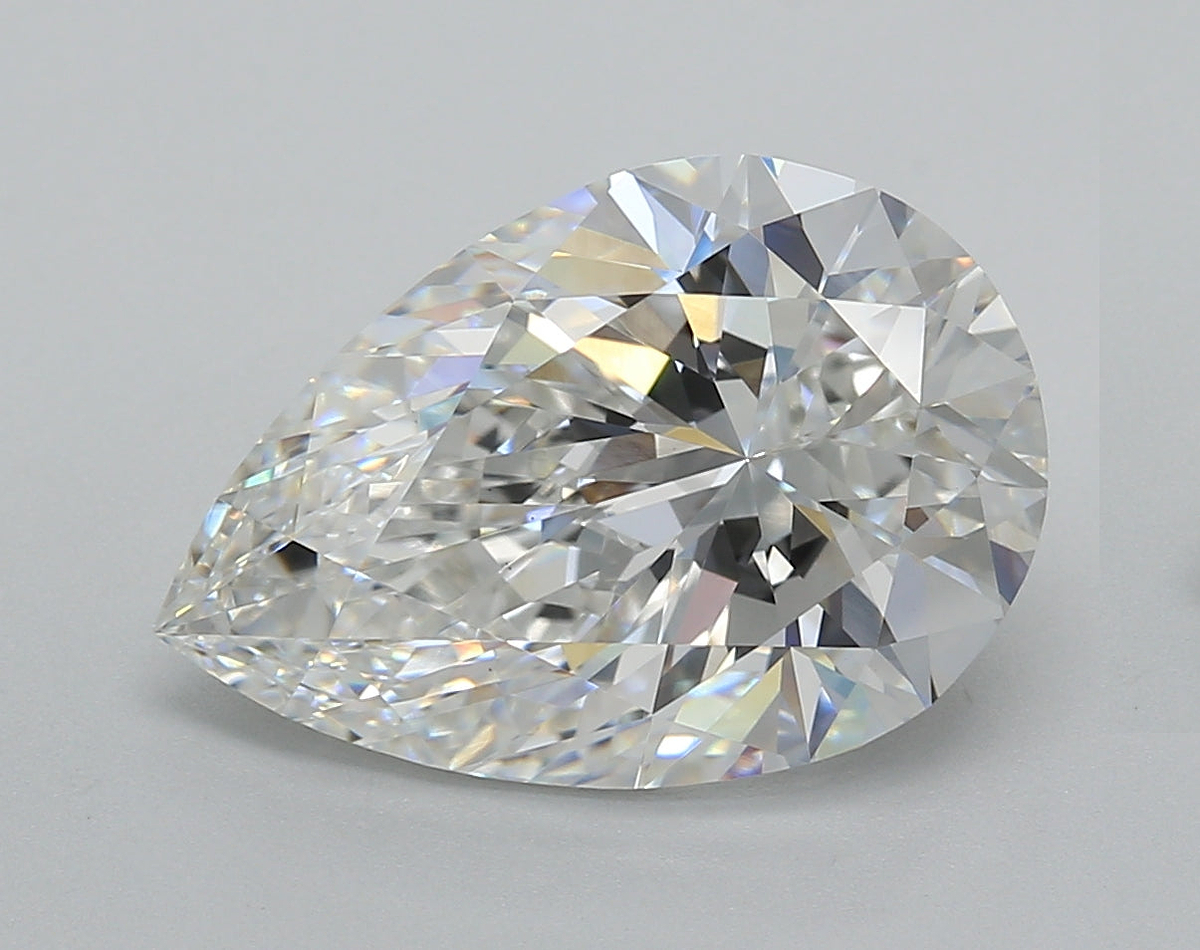 3.02 Carat Pear Shaped, Excellent Cut, E Color, VS1 Clarity, IGI Certified Lab Grown Diamond