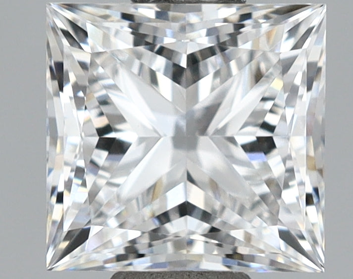 1.02 Carat Princess Shaped, Ideal Cut, D Color, VVS2 Clarity, IGI Certified Lab Grown Diamond