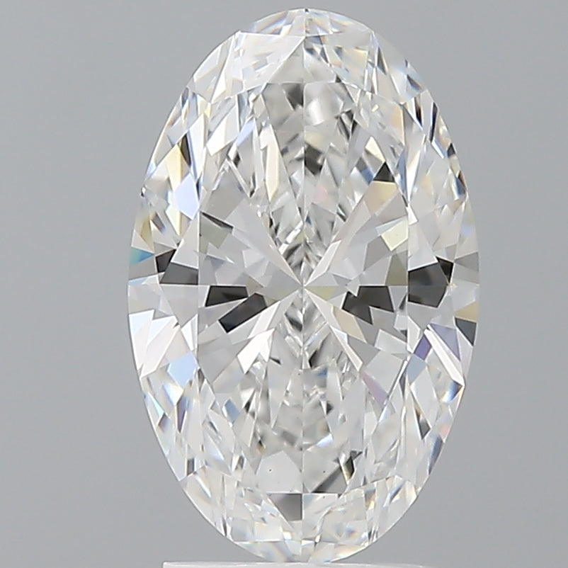 2.53 Carat Oval Shaped, Ideal Cut, E Color, VVS2 Clarity, IGI Certified Lab Grown Diamond