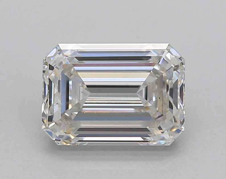 1.54 Carat Emerald Shaped, Ideal Cut, G Color, VS2 Clarity, GIA Certified Lab Grown Diamond