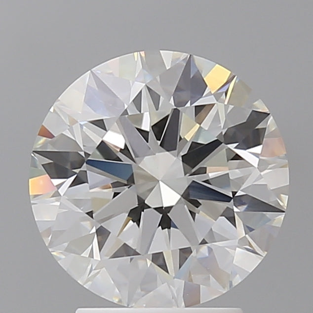 3.08 Carat Round Shaped, Ideal Cut, F Color, VVS2 Clarity, IGI Certified Lab Grown Diamond