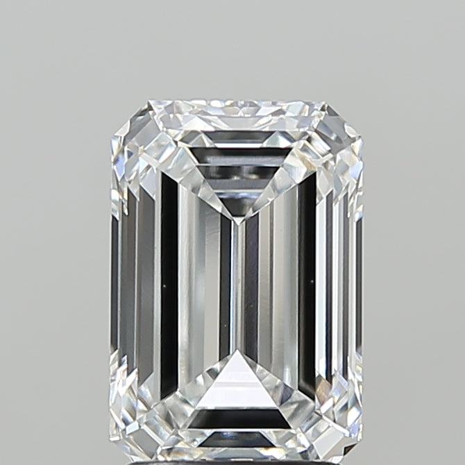 2.60 Carat Emerald Shaped, Ideal Cut, D Color, VVS2 Clarity, IGI Certified Lab Grown Diamond