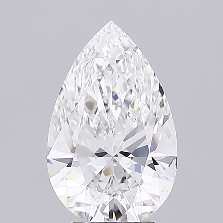 3.08 Carat Pear Shaped, Ideal Cut, E Color, VVS2 Clarity, IGI Certified Lab Grown Diamond