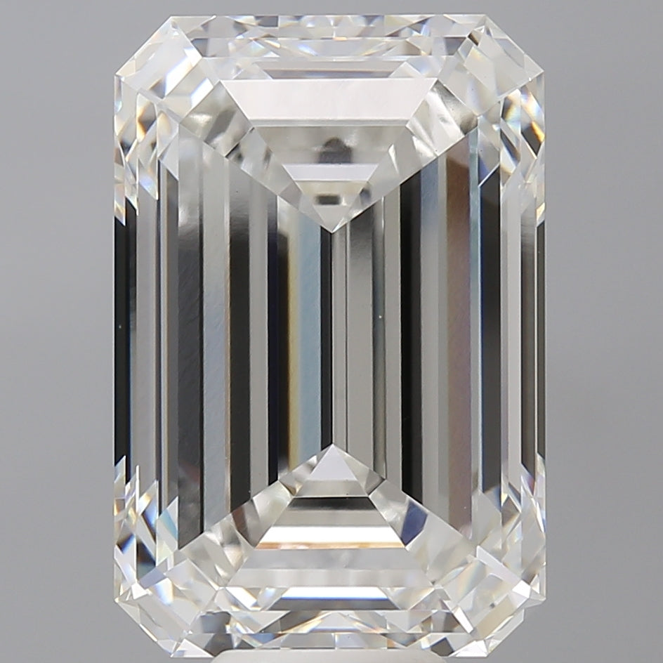 12.57 Carat Emerald Shaped, Ideal Cut, F Color, VVS2 Clarity, IGI Certified Lab Grown Diamond