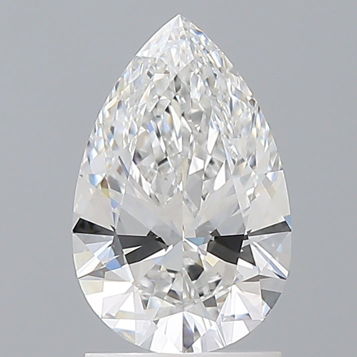 1.59 Carat Pear Shaped, Ideal Cut, E Color, VVS2 Clarity, IGI Certified Lab Grown Diamond