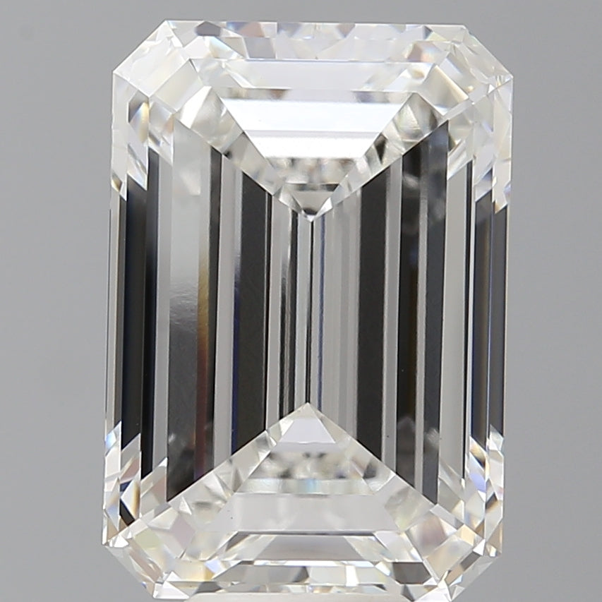 9.05 Carat Emerald Shaped, Ideal Cut, F Color, VVS2 Clarity, IGI Certified Lab Grown Diamond