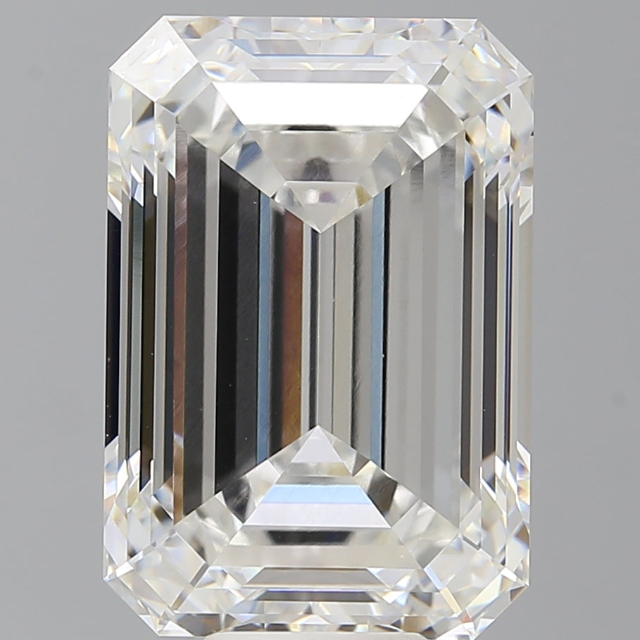 11.52 Carat Emerald Shaped, Ideal Cut, F Color, VVS2 Clarity, IGI Certified Lab Grown Diamond
