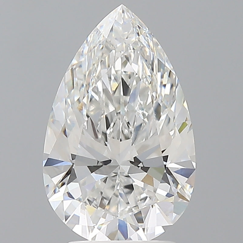 2.52 Carat Pear Shaped, Ideal Cut, E Color, VS1 Clarity, IGI Certified Lab Grown Diamond