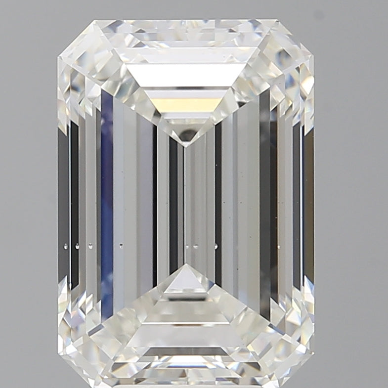 7.09 Carat Emerald Shaped, Ideal Cut, F Color, VS2 Clarity, IGI Certified Lab Grown Diamond