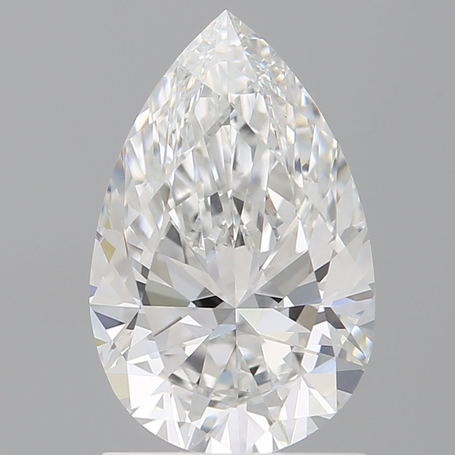 1.55 Carat Pear Shaped, Ideal Cut, E Color, VVS2 Clarity, IGI Certified Lab Grown Diamond