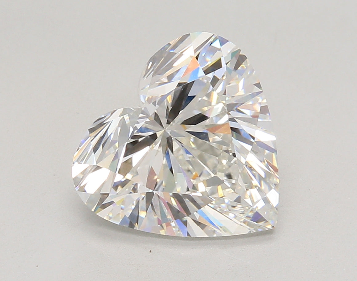 4.44 Carat Heart Shaped, Ideal Cut, F Color, VS1 Clarity, IGI Certified Lab Grown Diamond
