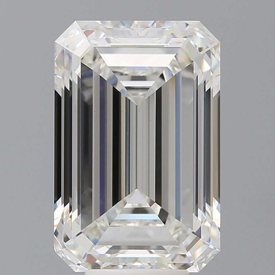 8.60 Carat Emerald Shaped, Ideal Cut, F Color, VVS2 Clarity, IGI Certified Lab Grown Diamond