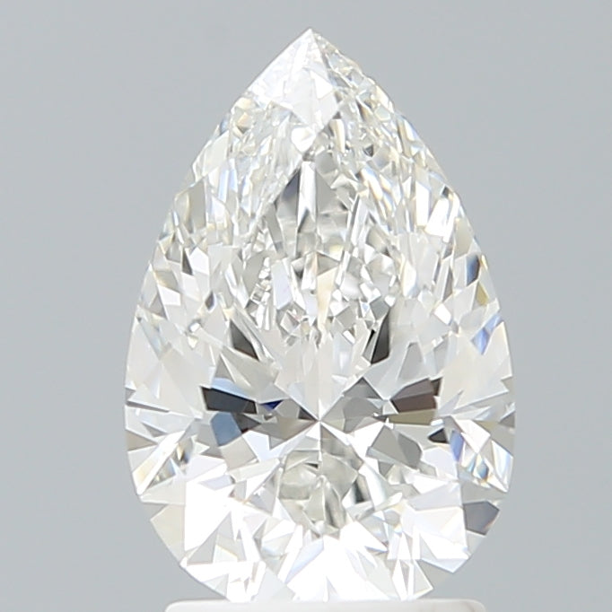 2.10 Carat Pear Shaped, Ideal Cut, F Color, VVS1 Clarity, IGI Certified Lab Grown Diamond
