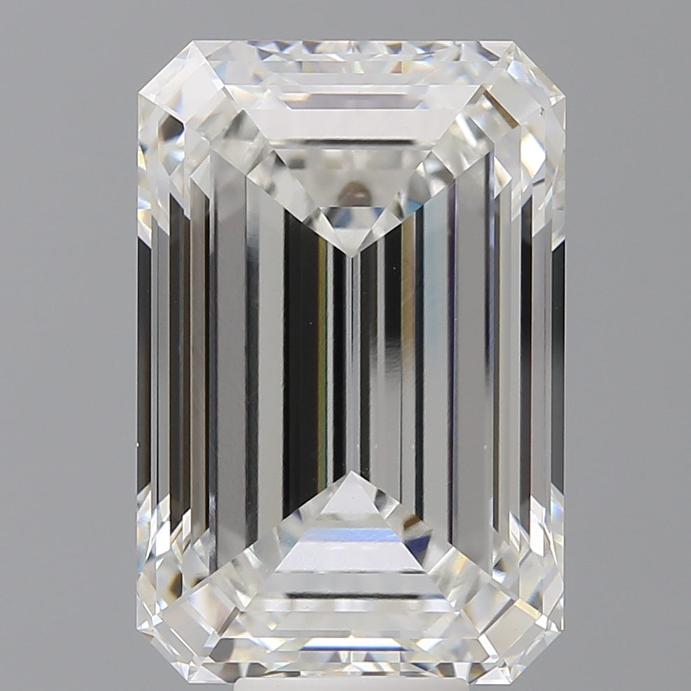 12.58 Carat Emerald Shaped, Ideal Cut, F Color, VS1 Clarity, IGI Certified Lab Grown Diamond