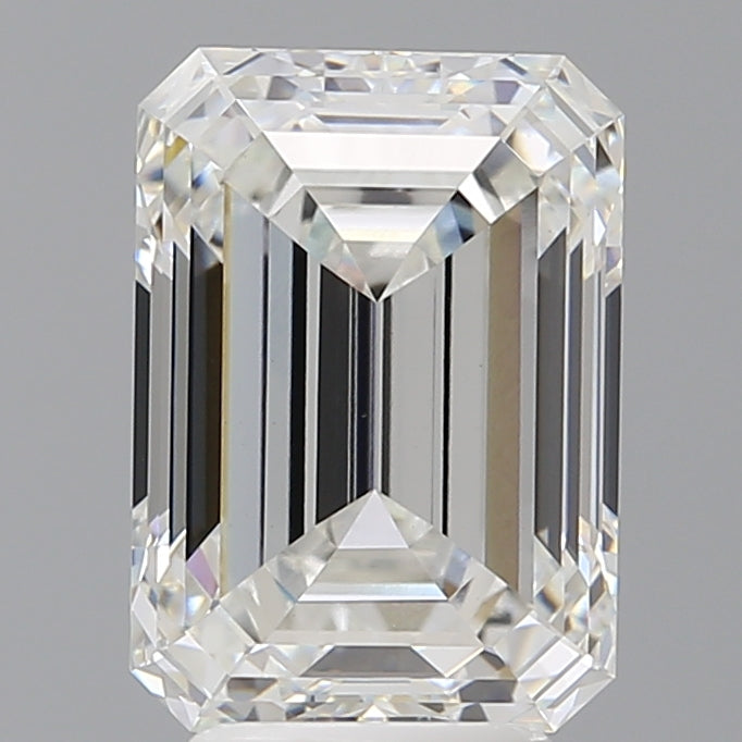 4.60 Carat Emerald Shaped, Ideal Cut, F Color, VVS2 Clarity, IGI Certified Lab Grown Diamond