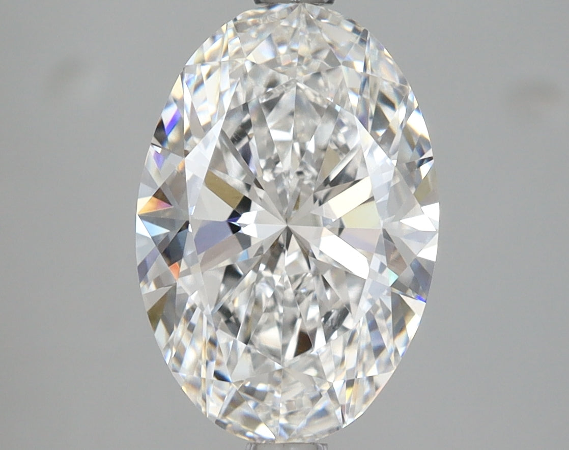 3.09 Carat Oval Shaped, Ideal Cut, D Color, VVS2 Clarity, IGI Certified Lab Grown Diamond
