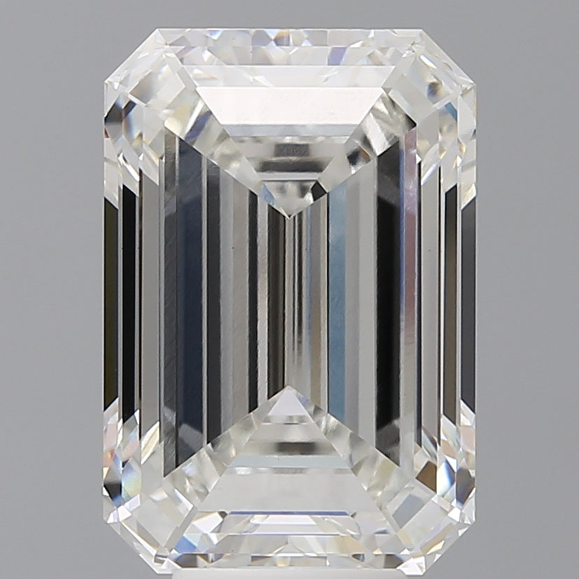 8.10 Carat Emerald Shaped, Ideal Cut, F Color, VVS2 Clarity, IGI Certified Lab Grown Diamond