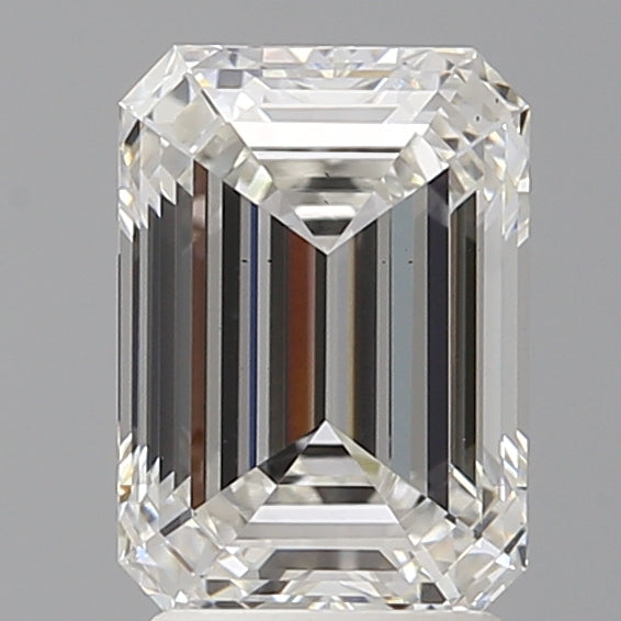 2.60 Carat Emerald Shaped, Ideal Cut, F Color, VS2 Clarity, IGI Certified Lab Grown Diamond