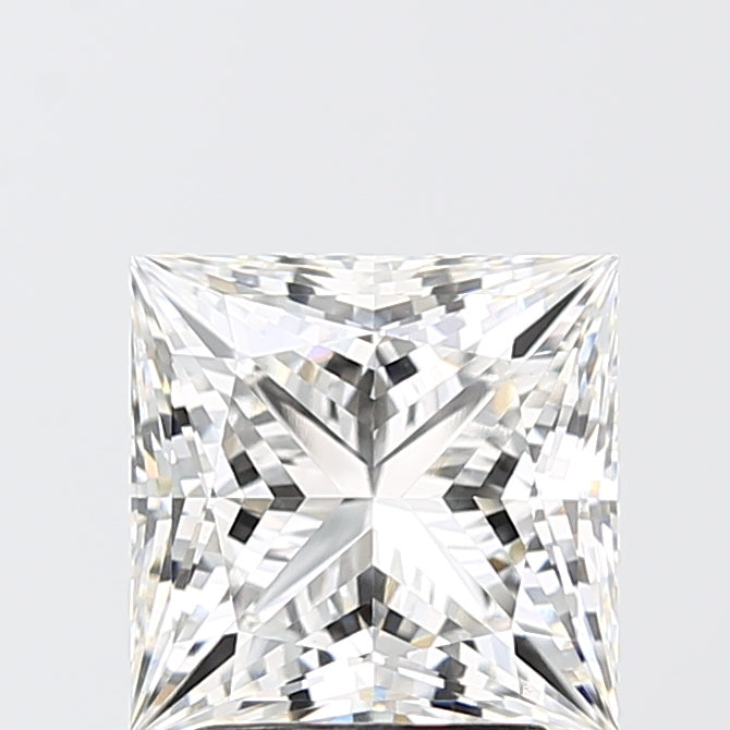 3.07 Carat Princess Shaped, Ideal Cut, E Color, VVS2 Clarity, IGI Certified Lab Grown Diamond
