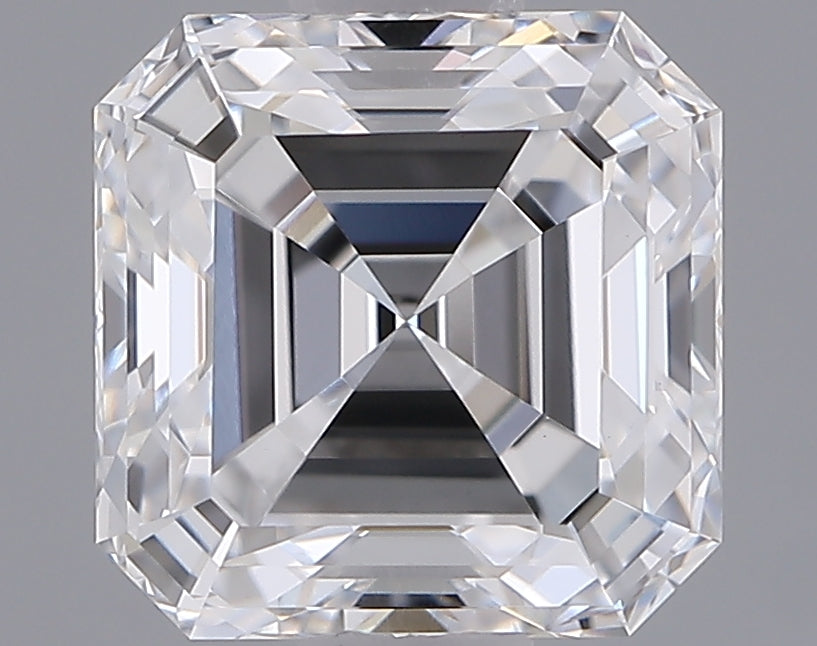 1.50 Carat Asscher Shaped, Ideal Cut, D Color, VVS2 Clarity, IGI Certified Lab Grown Diamond