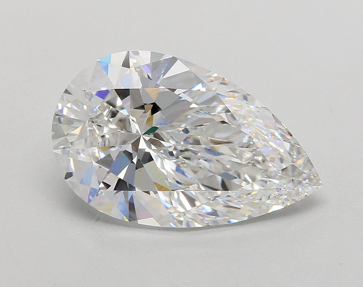 7.10 Carat Pear Shaped, Ideal Cut, E Color, VS1 Clarity, IGI Certified Lab Grown Diamond