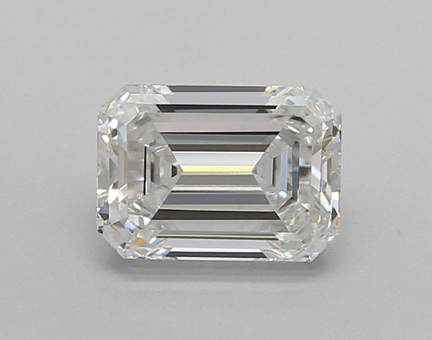 1.50 Carat Emerald Shaped, Very Good Cut, E Color, VVS2 Clarity, IGI Certified Lab Grown Diamond