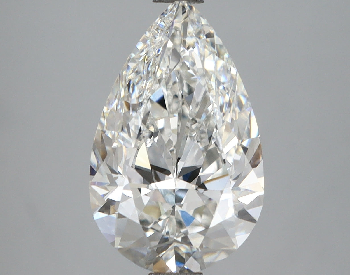 3.59 Carat Pear Shaped, Ideal Cut, F Color, VVS2 Clarity, IGI Certified Lab Grown Diamond