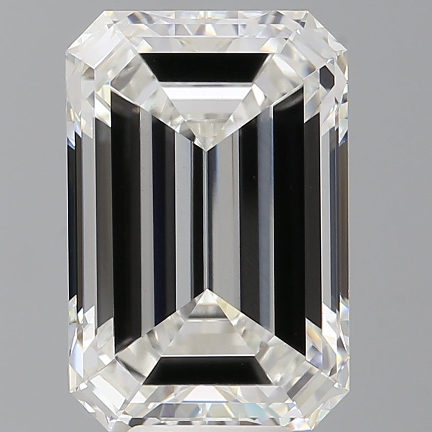 8.56 Carat Emerald Shaped, Ideal Cut, F Color, VVS2 Clarity, IGI Certified Lab Grown Diamond