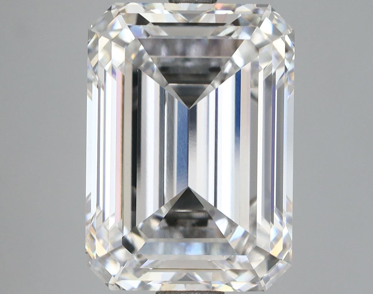 7.03 Carat Emerald Shaped, Ideal Cut, E Color, VVS1 Clarity, IGI Certified Lab Grown Diamond