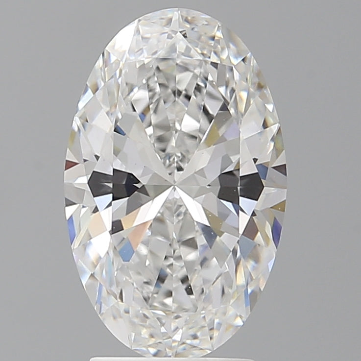 3.10 Carat Oval Shaped, Ideal Cut, E Color, VVS2 Clarity, IGI Certified Lab Grown Diamond