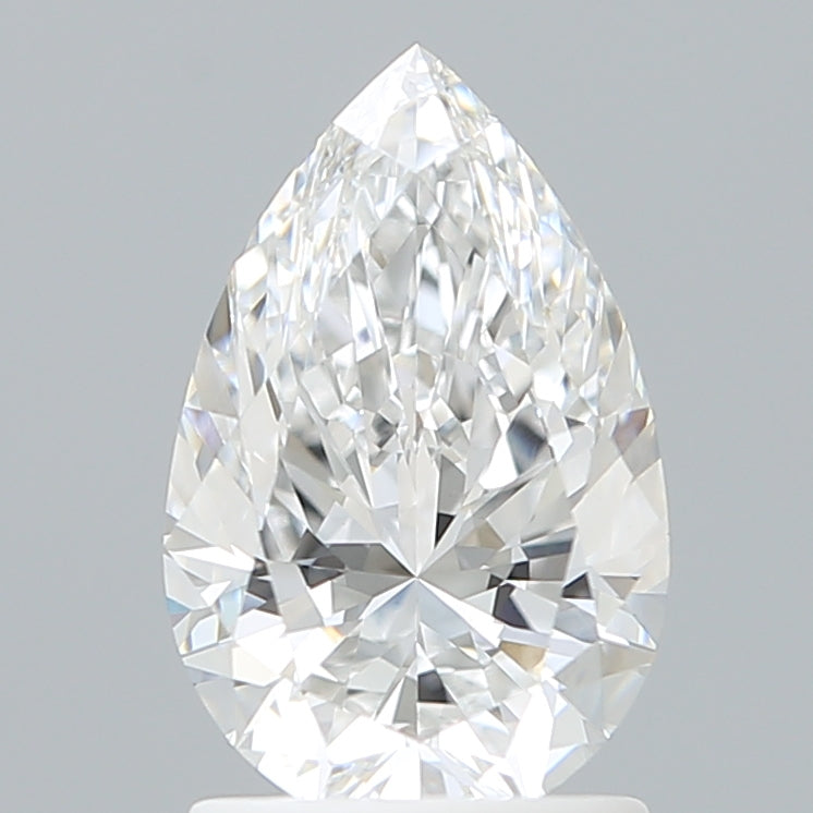 1.60 Carat Pear Shaped, Ideal Cut, D Color, VVS2 Clarity, IGI Certified Lab Grown Diamond