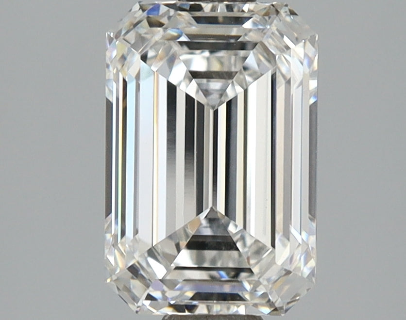 2.08 Carat Emerald Shaped, Ideal Cut, E Color, VVS2 Clarity, IGI Certified Lab Grown Diamond