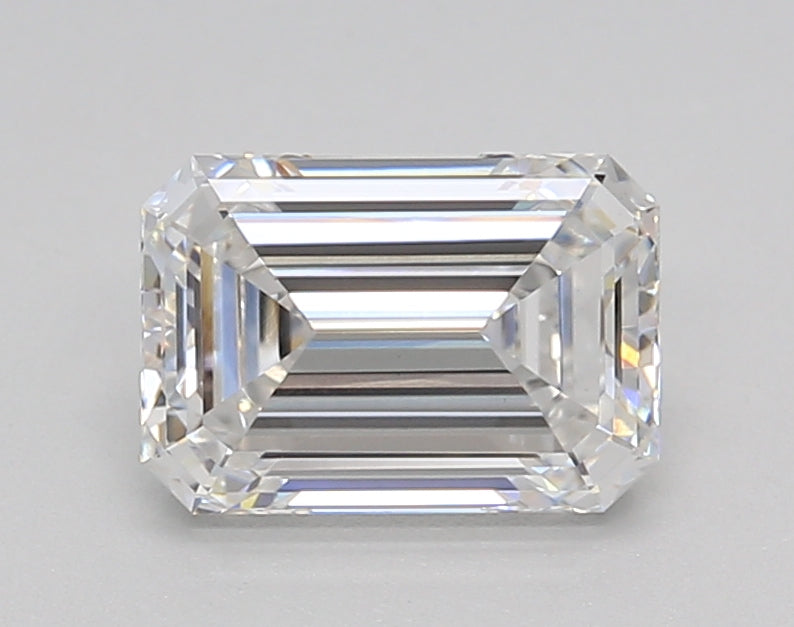 1.52 Carat Emerald Shaped, Very Good Cut, D Color, VS1 Clarity, IGI Certified Lab Grown Diamond